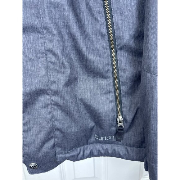 Burton Dryride Snowboarding Jacket Women's Gray Insulated Full Zip Hood S/M NWT - Picture 6 of 9
